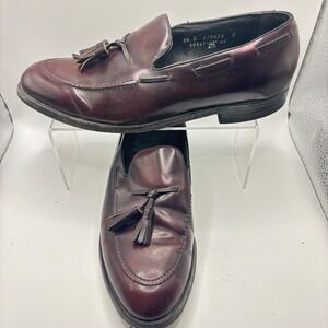 Florsheim Imperial Mens 8.5 D Burgundy Cordovan Leather Tassel Loafers Shoes